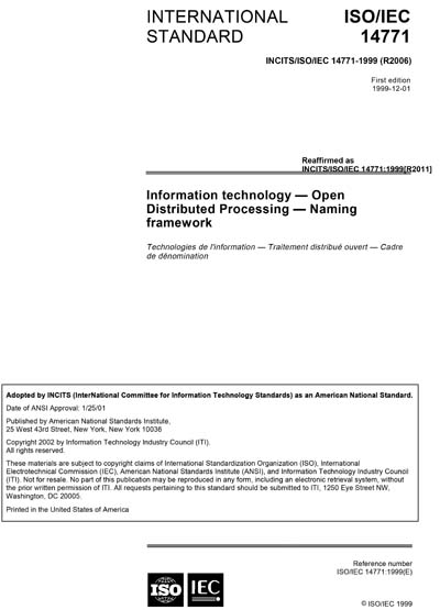 Standards PDF Cover Page